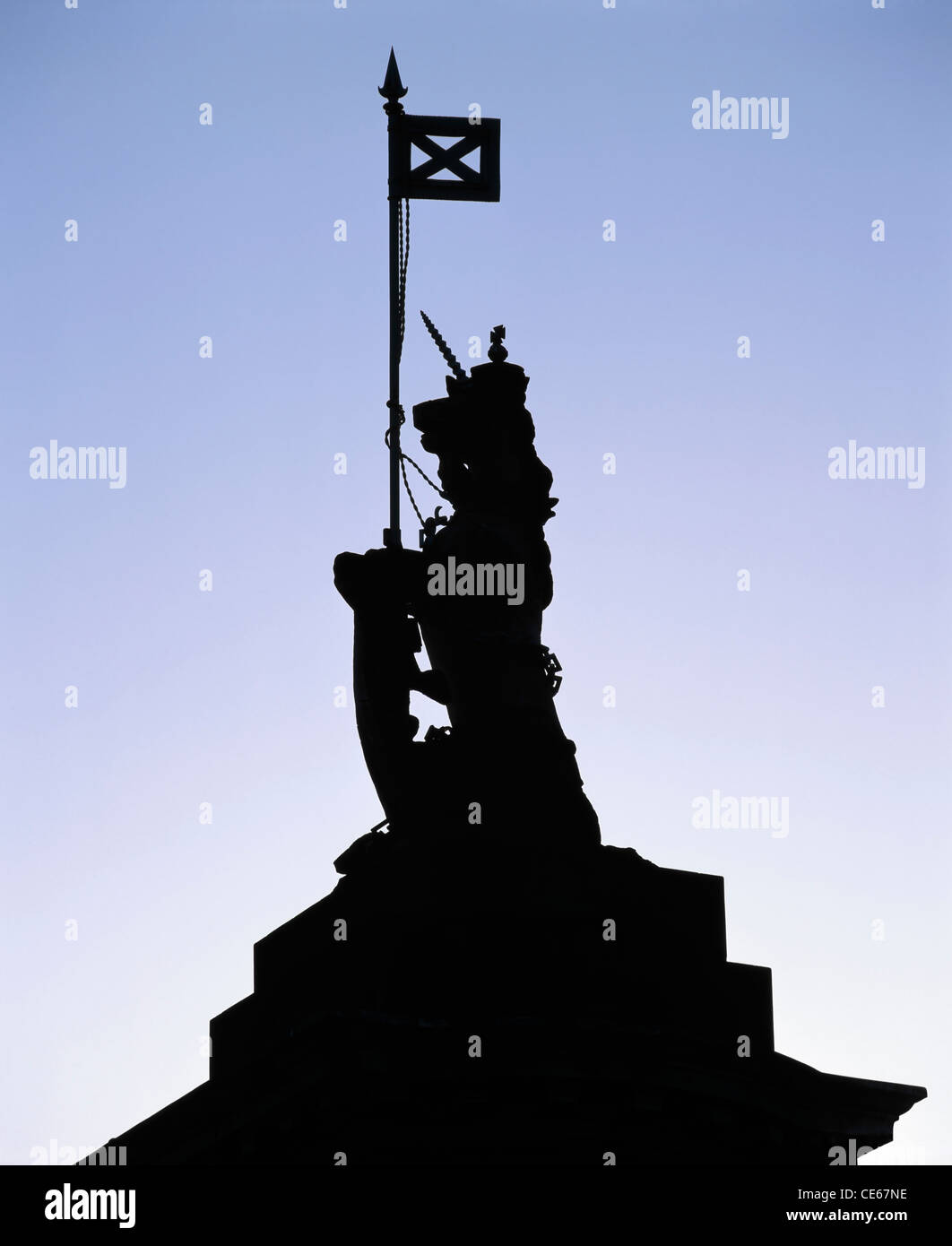 Unicorn and St Andrews cross on a Holyrood Palace Gatepost, Edinburgh