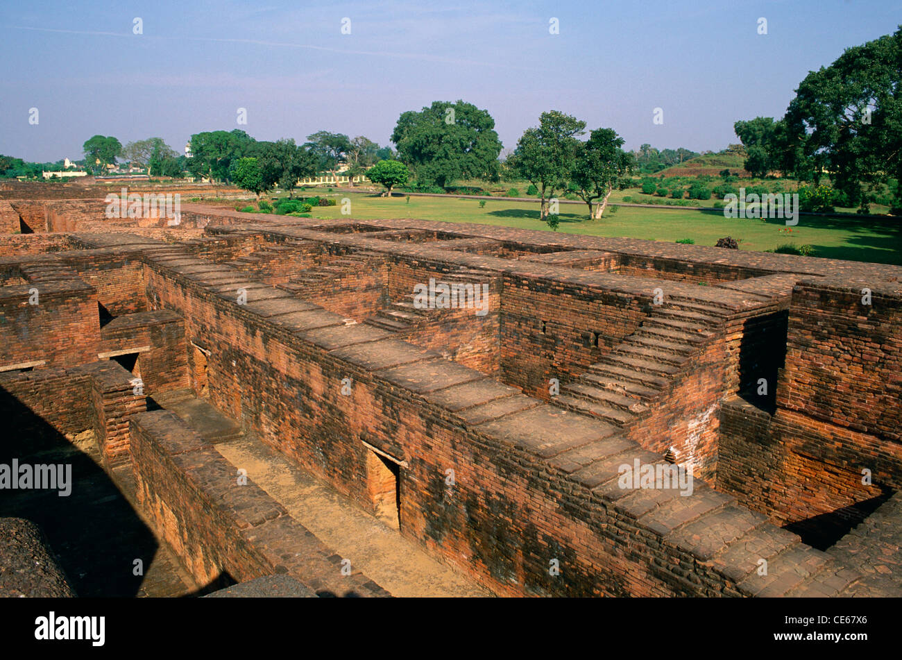 Buddhist Monastery ; Nalanda University complex ; ancient university ; Nalanda ; Bihar ; India ; Asia Stock Photo
