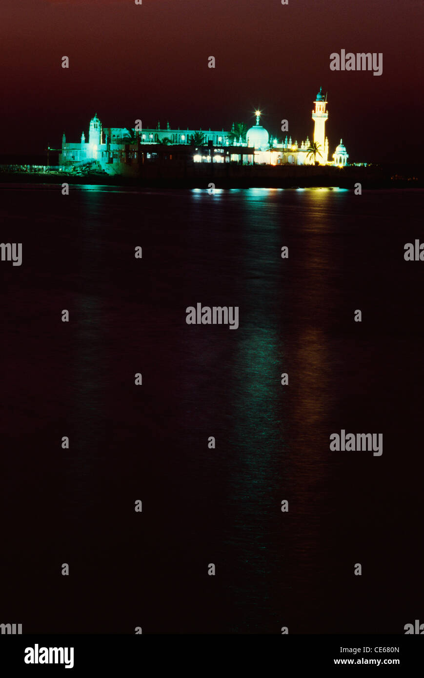 Haji Ali Dargah At Night Bombay Mumbai Maharashtra India Stock 