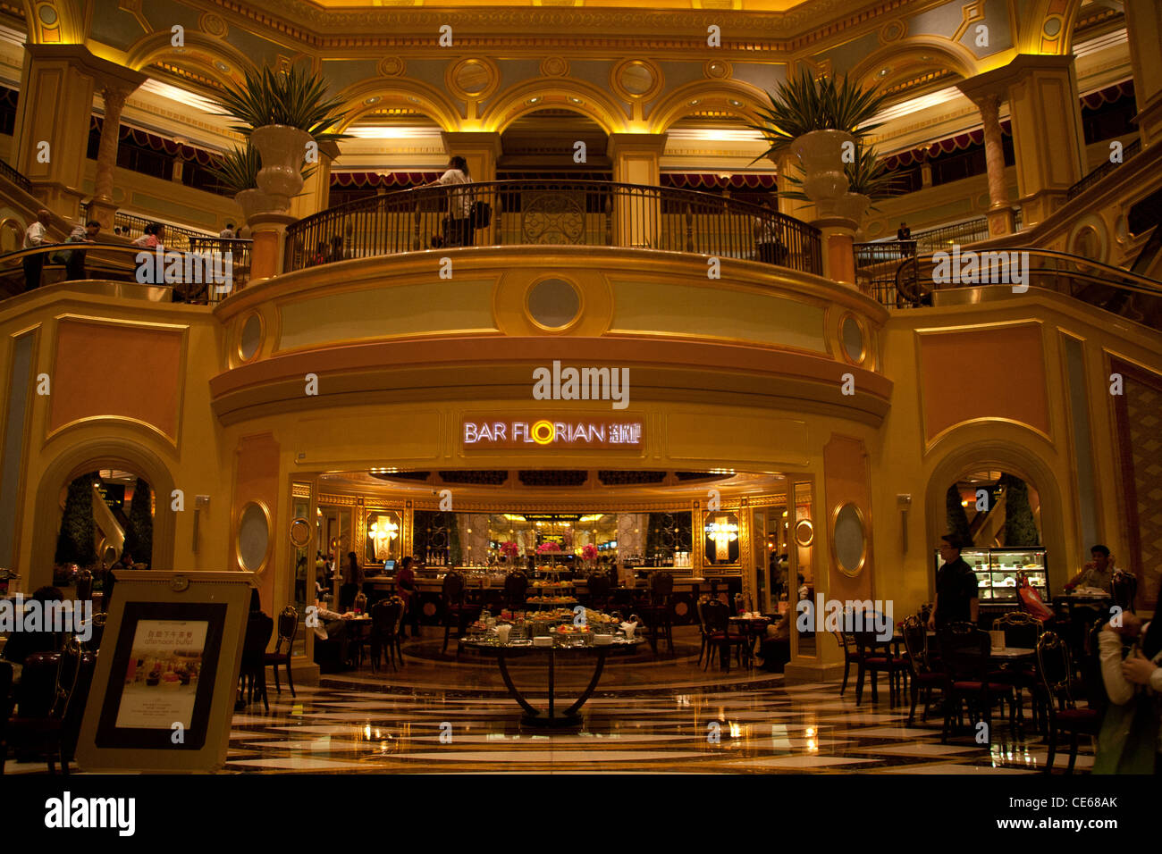 Bar Florian Cafe in the Venetian Casino and Hotel Cotai Complex, Strip Macau SAR China Stock Photo