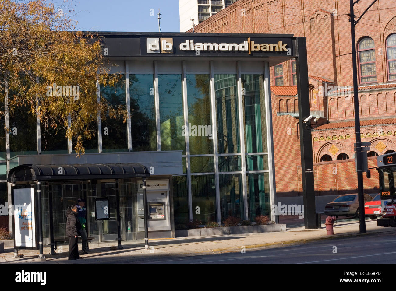 Diamond Bank on W North Avenue Chicago Stock Photo Alamy