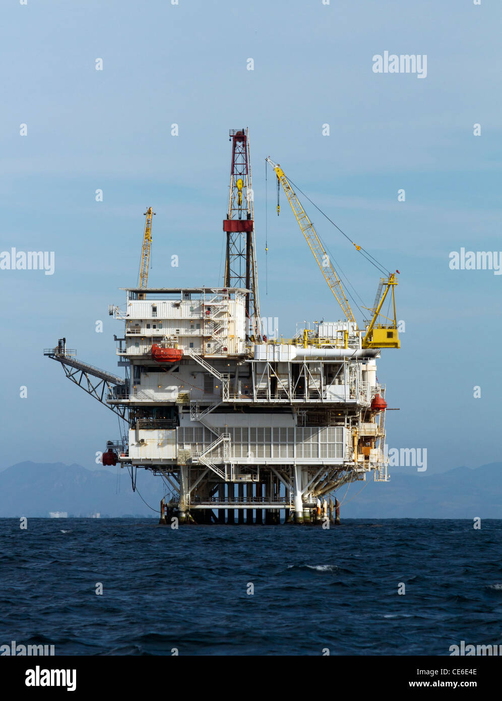 Oil production platform Stock Photo
