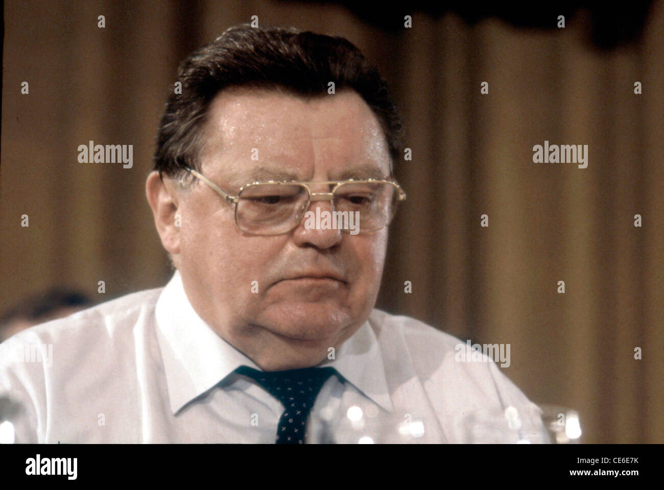 Franz Josef Strauss - 06.09.1915 - 03.10.1988: Portrait of the Bavarian Prime Minister and CSU Chairmen 1983 in Munich. Stock Photo