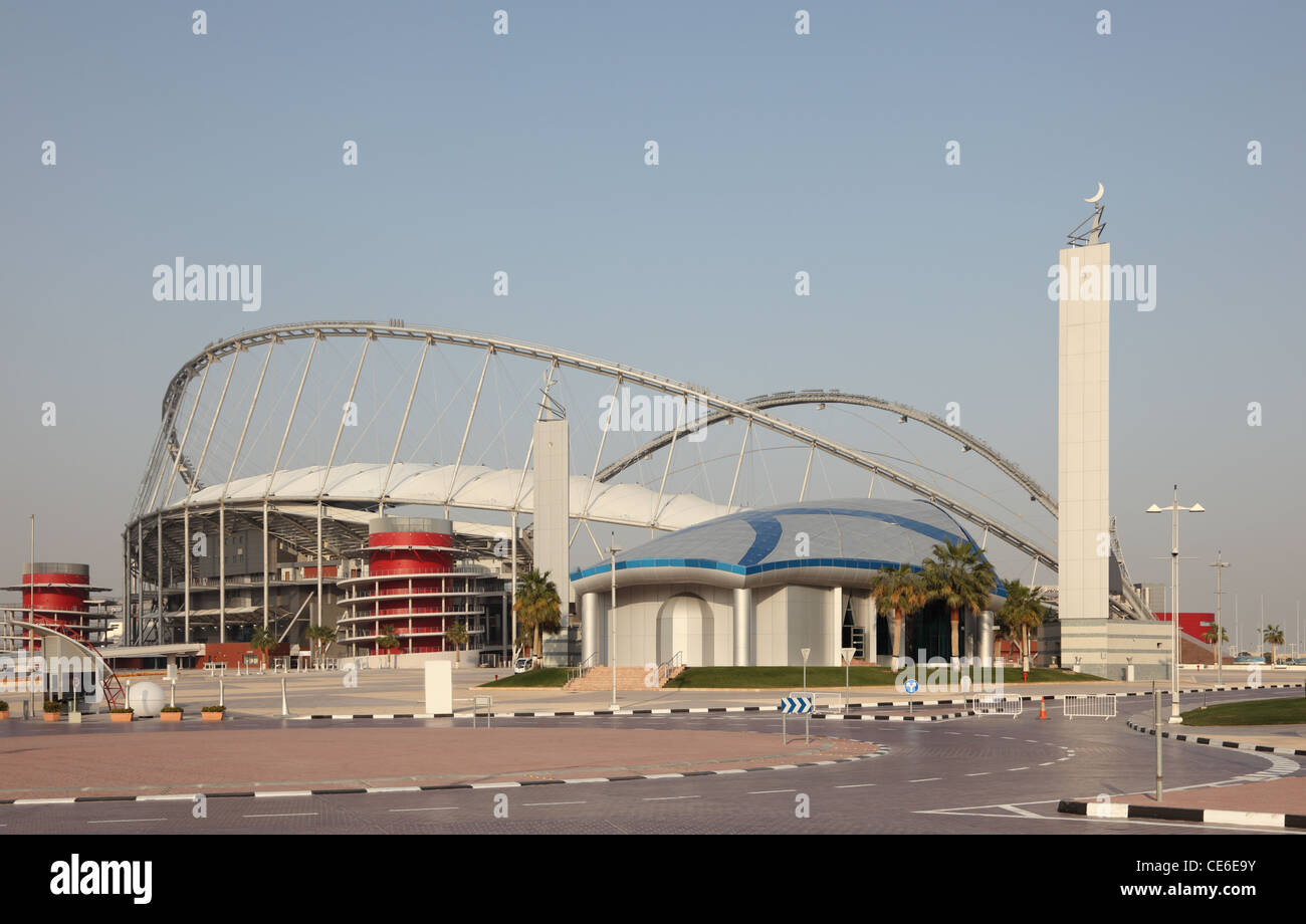 Khalifa International Stadium in Doha, Qatar Stock Photo