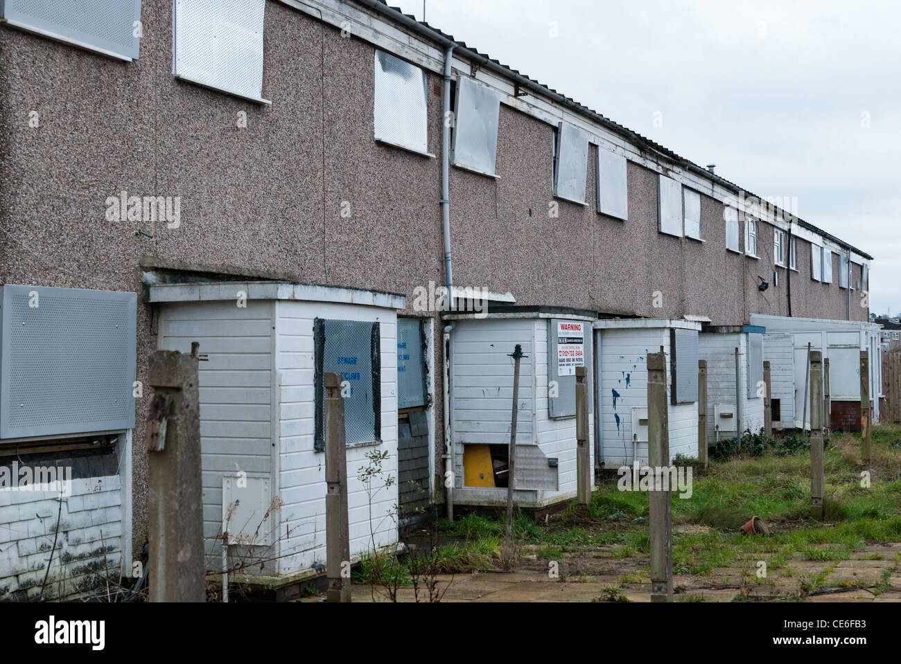 Demolition of a 1970's council estate in King's Norton, Birmingham