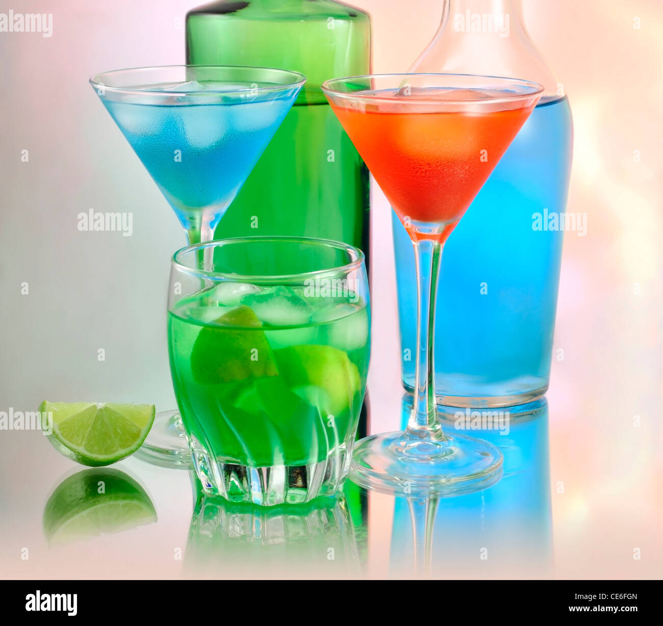 colorful summer cold drinks Stock Photo Alamy