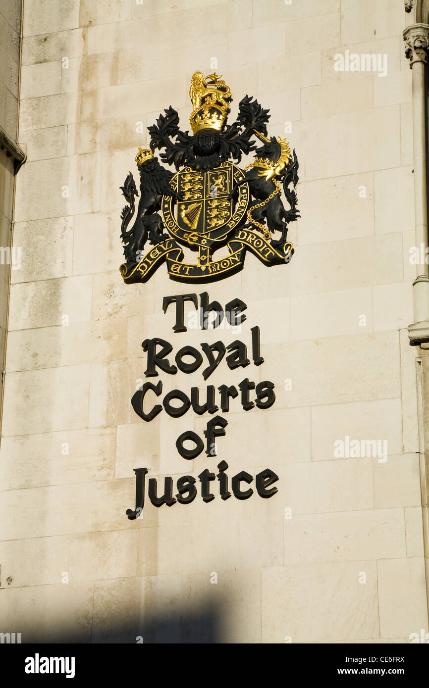 The Royal Court courts of Justice justise London. UK. Stock Photo