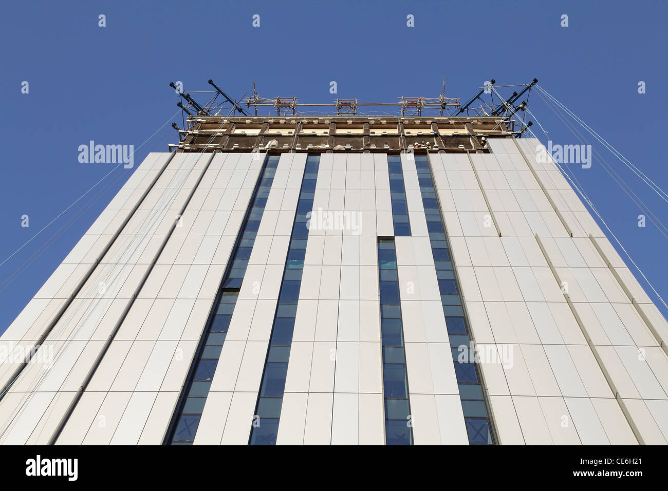 A high rise building being refurbished, UK Stock Photo