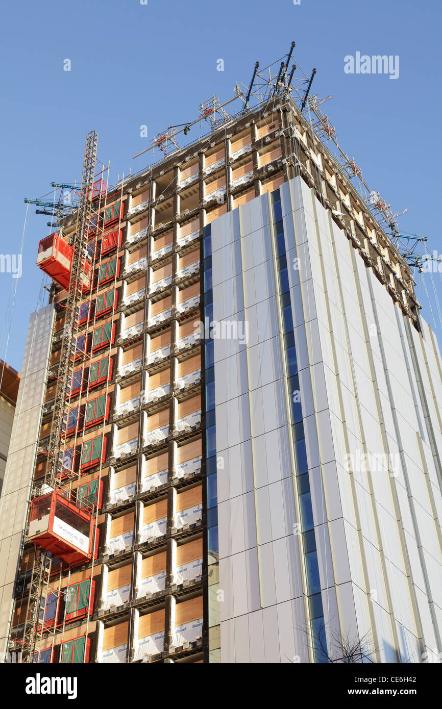 High rise building being refurbished, UK Stock Photo - Alamy