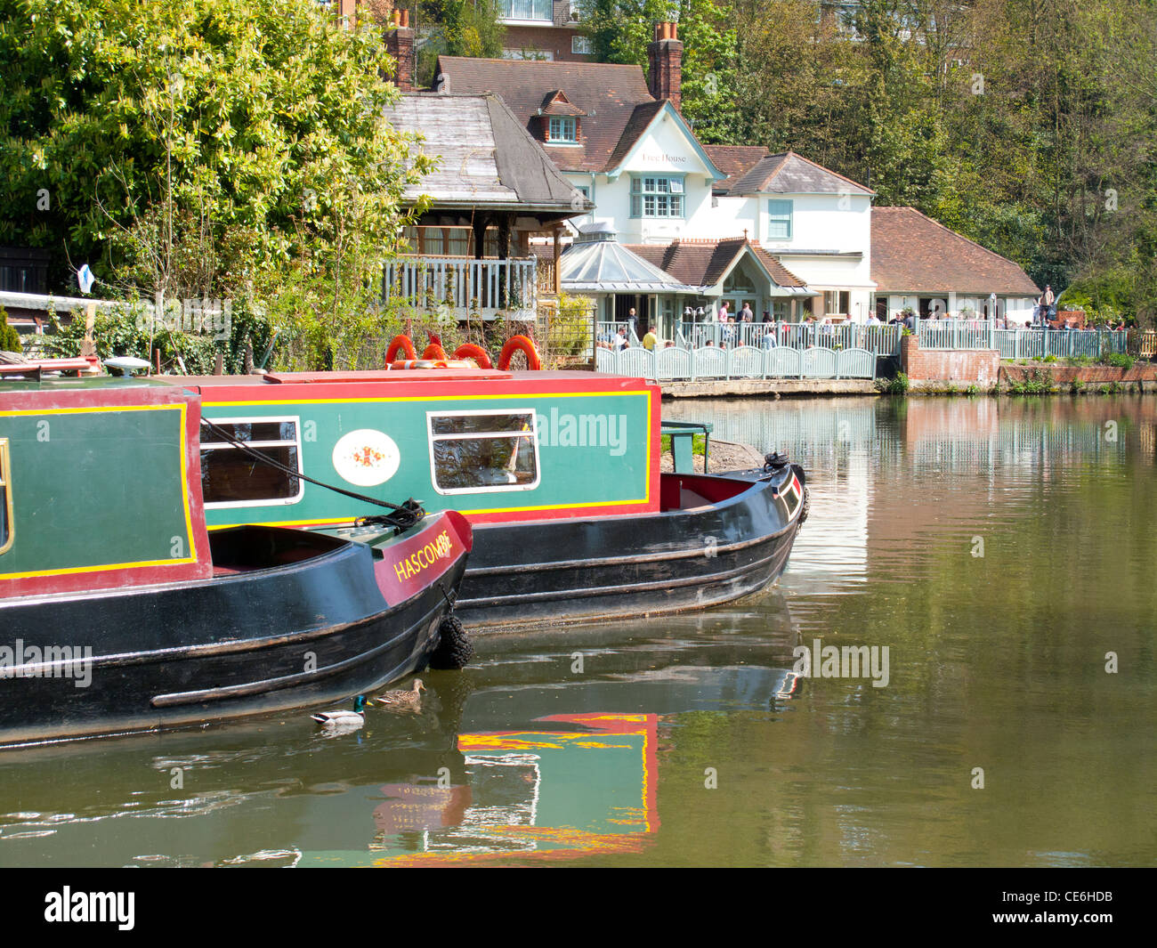 Guildford Canal River Wey Stock Photo