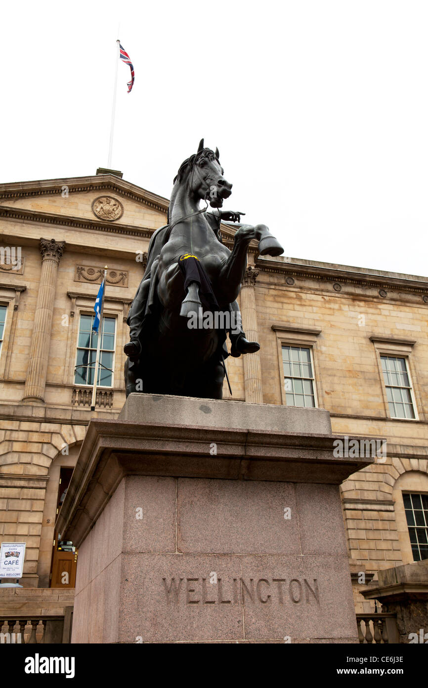 Edinburgh, Scotland, United Kingdom statue is known as "The Iron Duke
