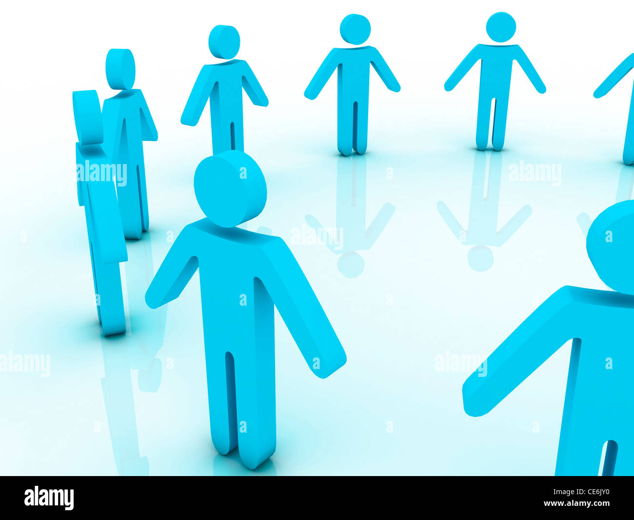 3d people in a big circle Stock Photo - Alamy