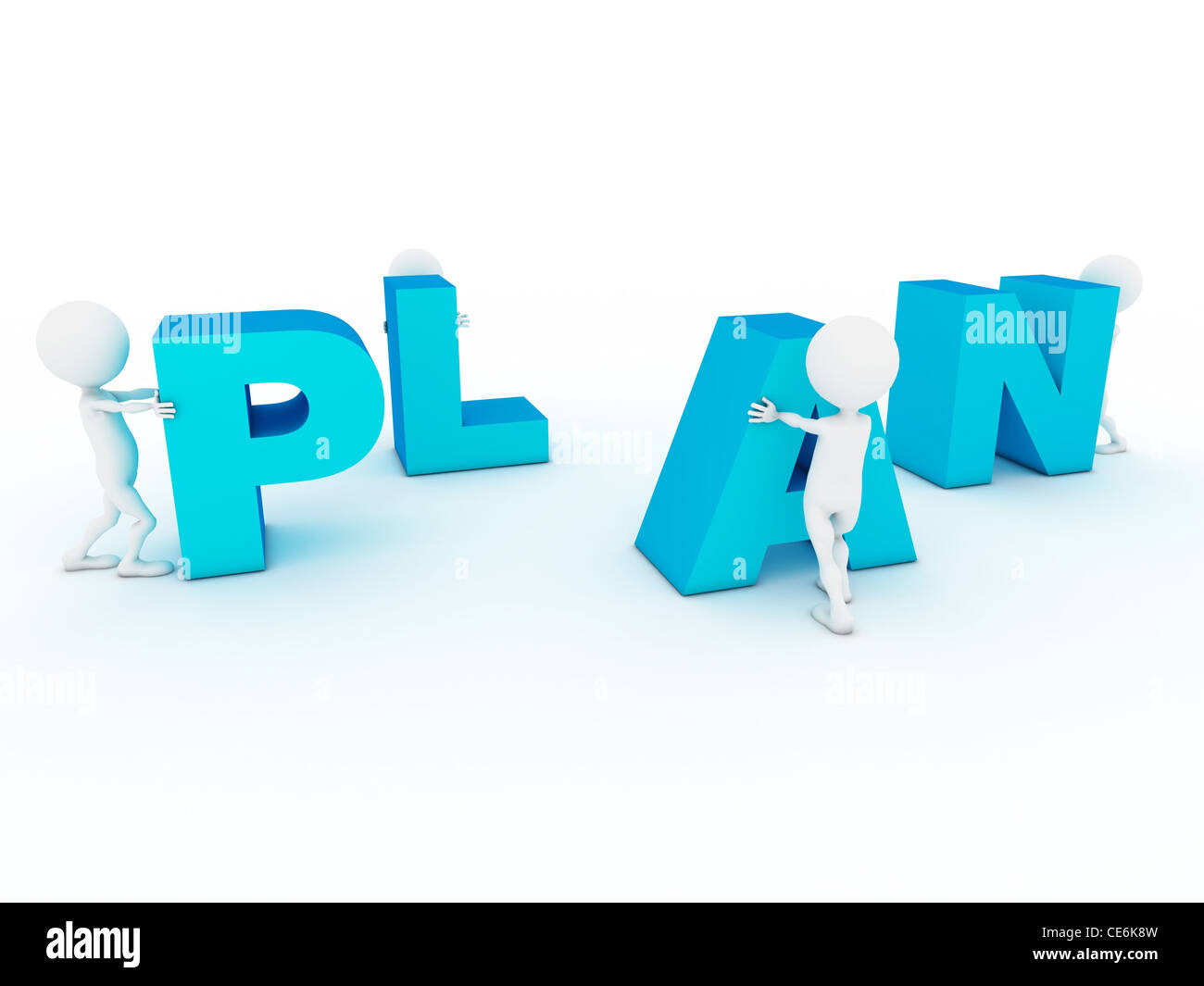 3d-business-characters-building-plan-word-stock-photo-alamy