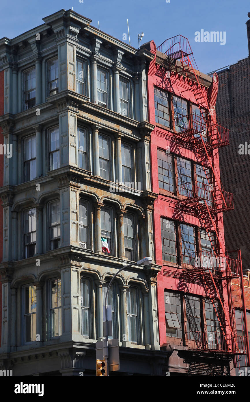 Cast iron architecture in Soho, Manhattan, New York City Stock Photo