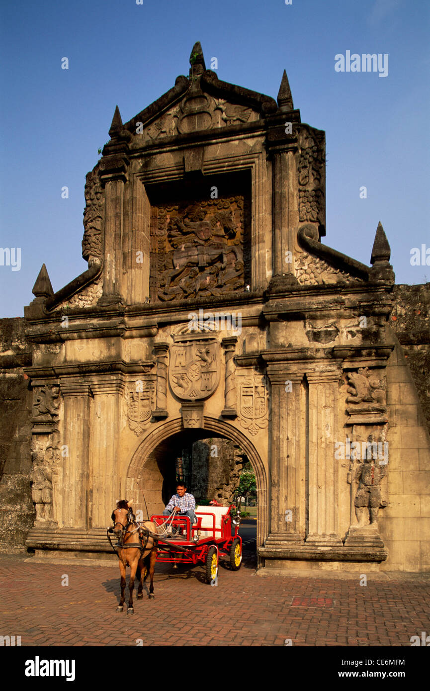Philippines,Manila,Entrance to Fort Santiago in the Intramuros Historical District Stock Photo