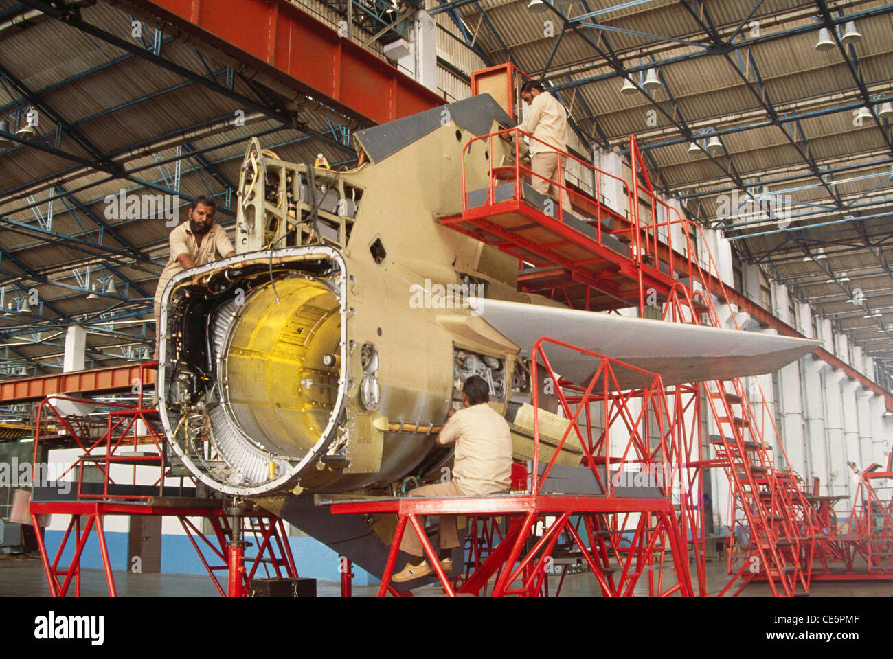 Aeroplane manufacturing factory India Stock Photo