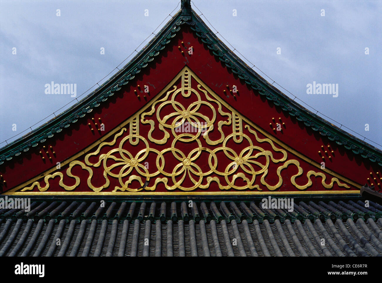 Design on roof ; National Museum of China ; Beijing ; China ; Asia Stock Photo