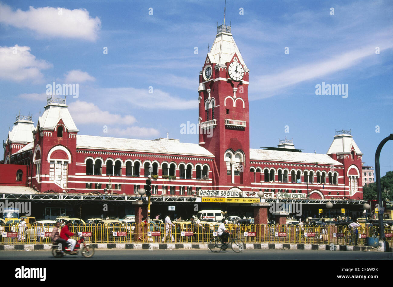 chennai railway station old building madras chennai tamil nadu india Stock Photo Alamy