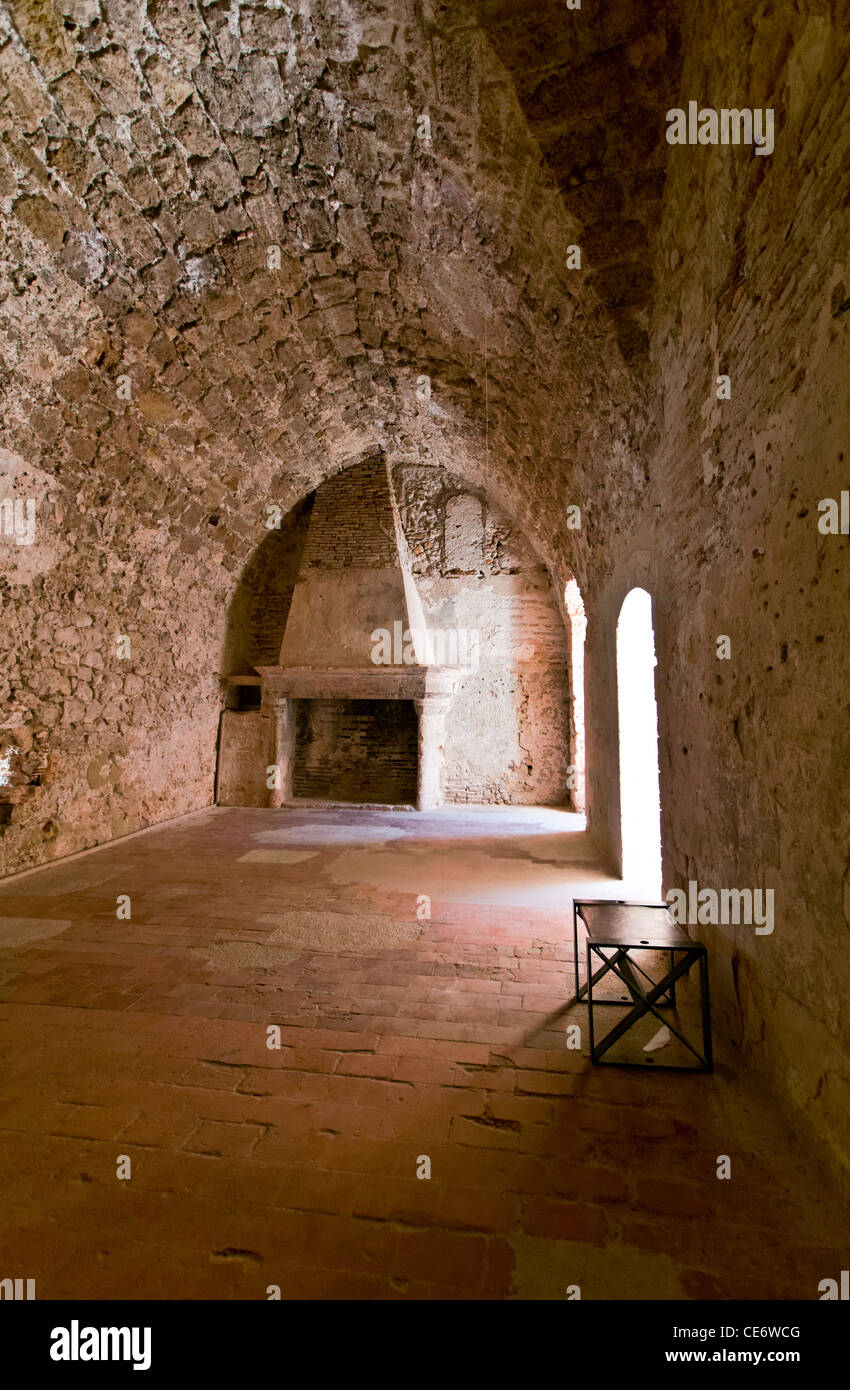 The cell of Honoré Gabriel Riqueti de Mirabeau, according to Alexander Dumas, Château d'If at the island Ile d'If, Marseille, Fr Stock Photo