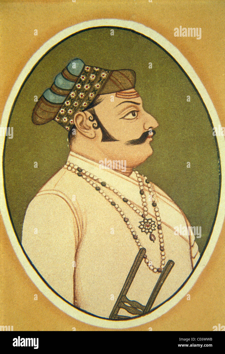 Maharaja Udai Singh, Udai Singh II, Maharana of Mewar, founder of the city of Udaipur, Udaipur, Rajasthan, India Stock Photo