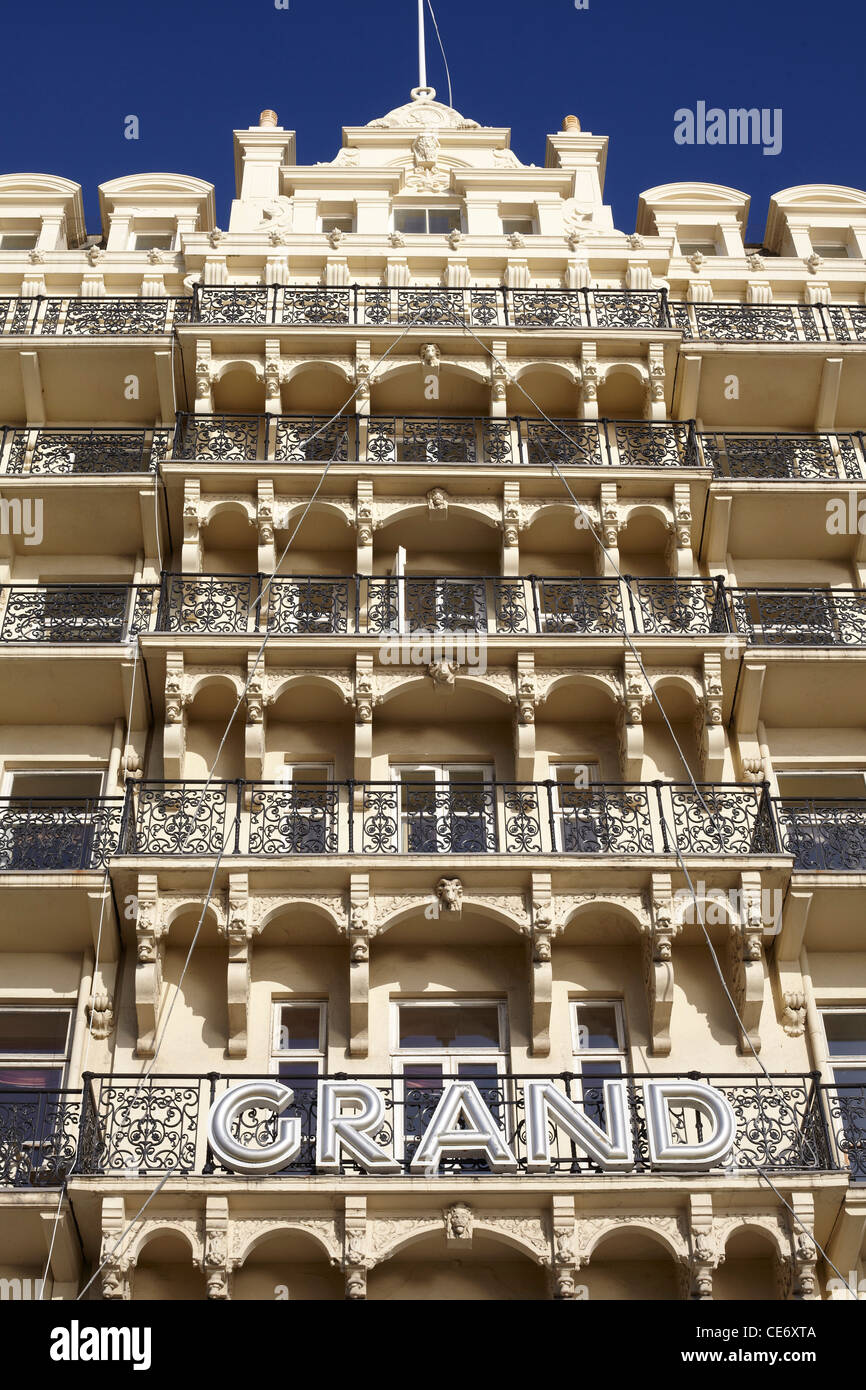 The Grand Hotel facade Brighton UK Stock Photo