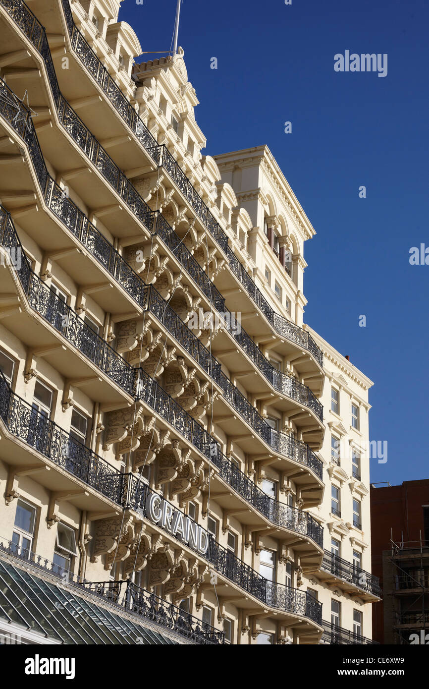 The Grand Hotel facade Brighton UK Stock Photo