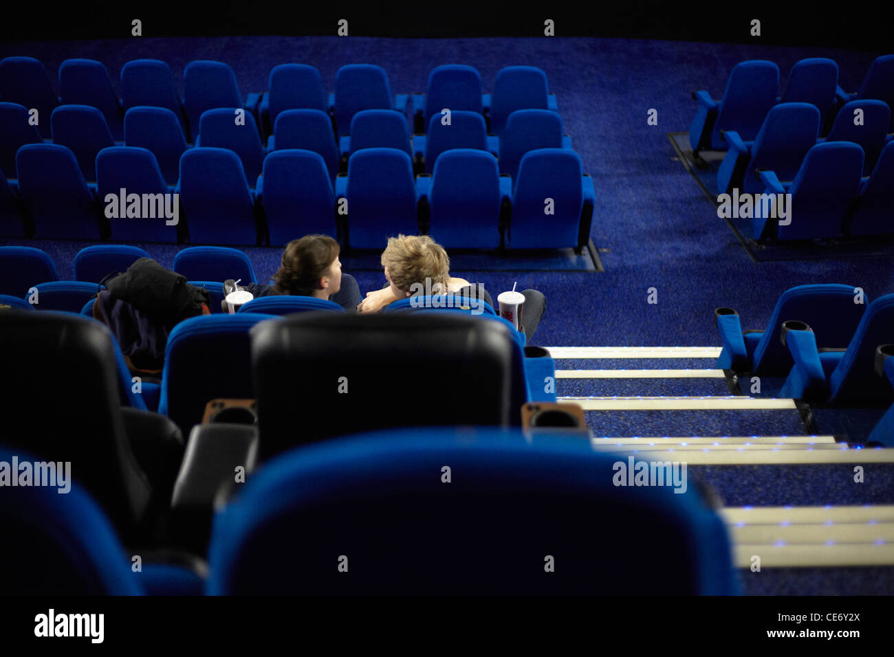 Young Couple In Movie Theater High Resolution Stock Photography and