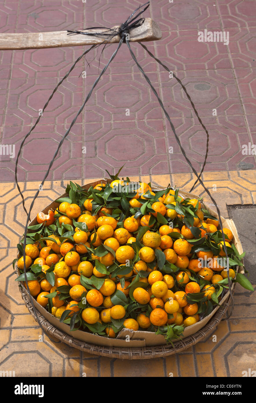 Quang Ganh with Fruit Stock Photo