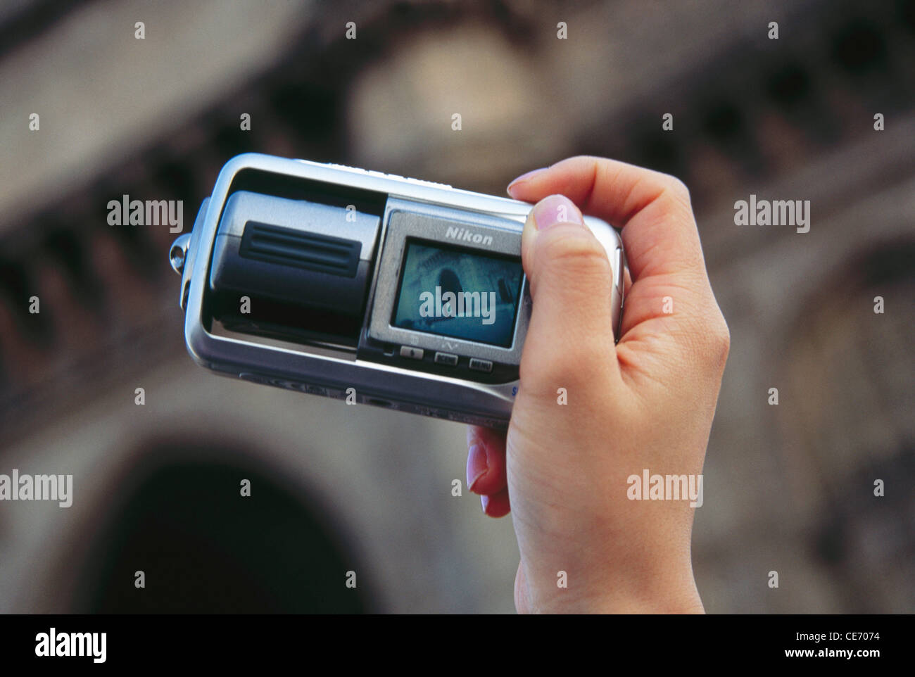 Nikon point and shoot camera Stock Photo Alamy