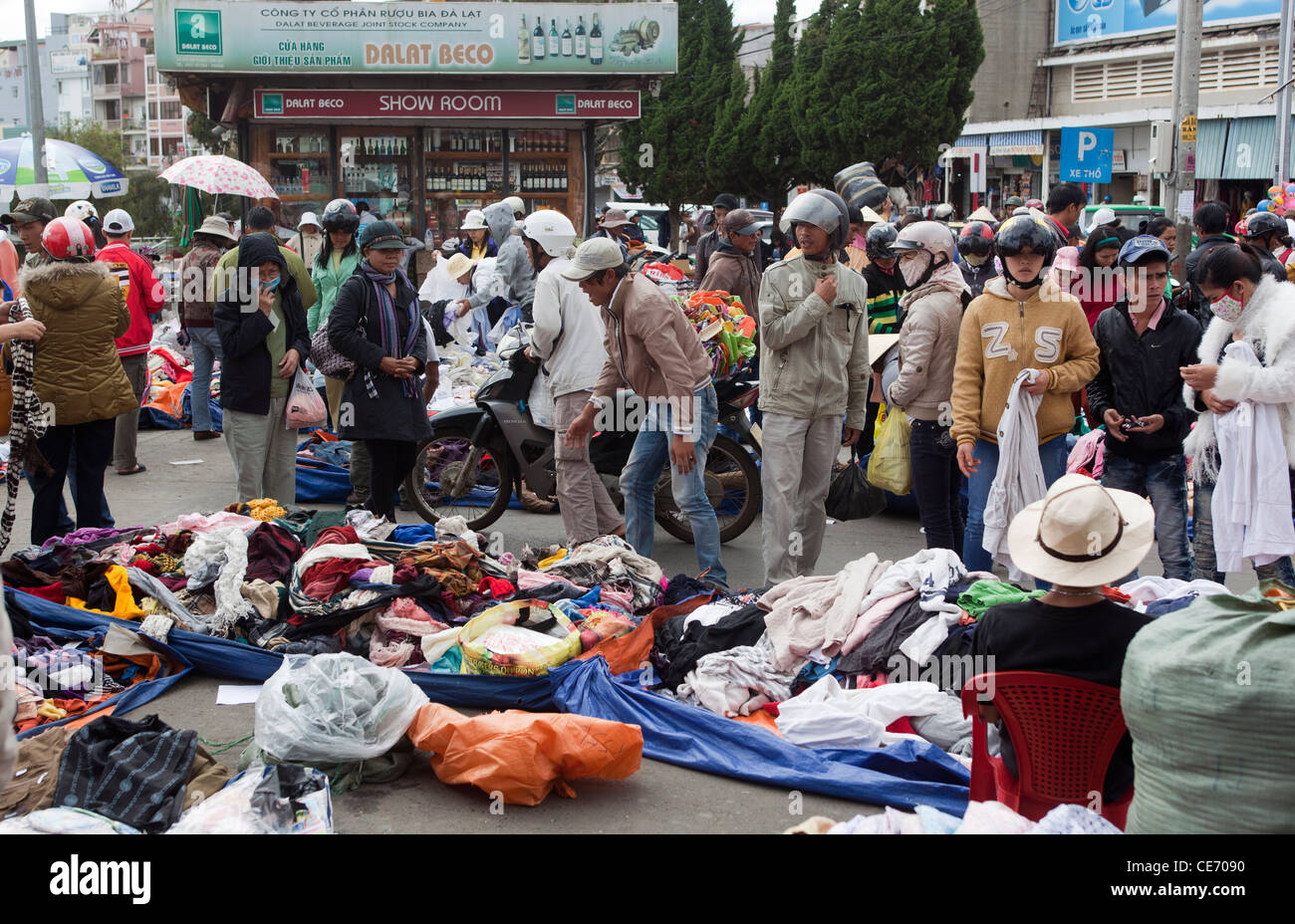 Market Scene Dalat Vietnam Stock Photo