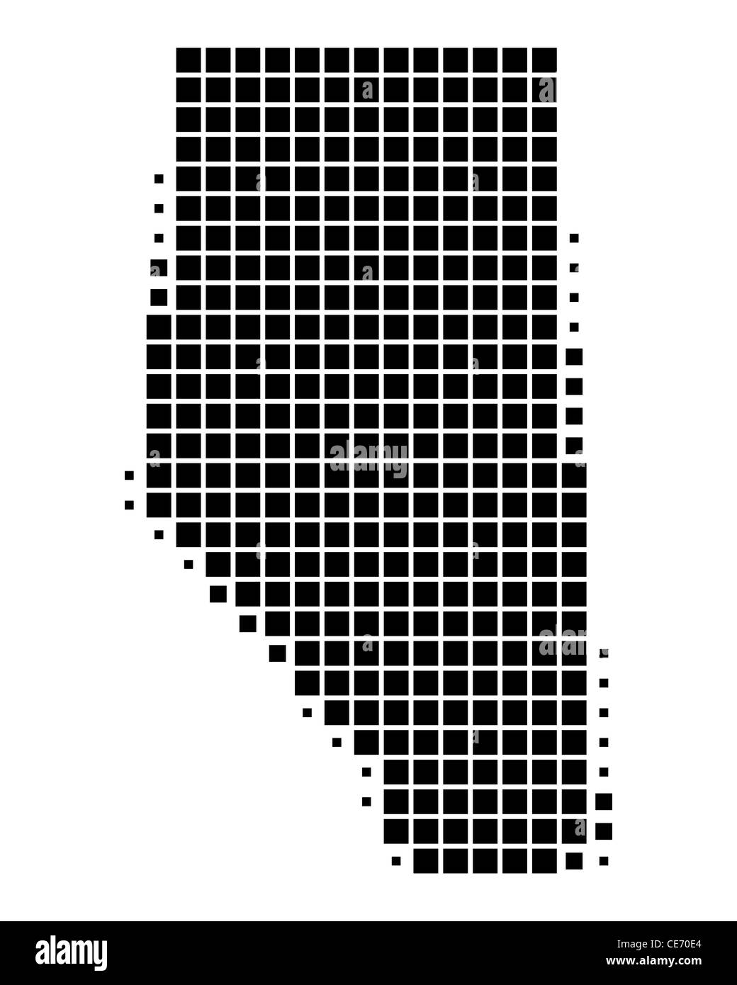 Map of Alberta Stock Photo