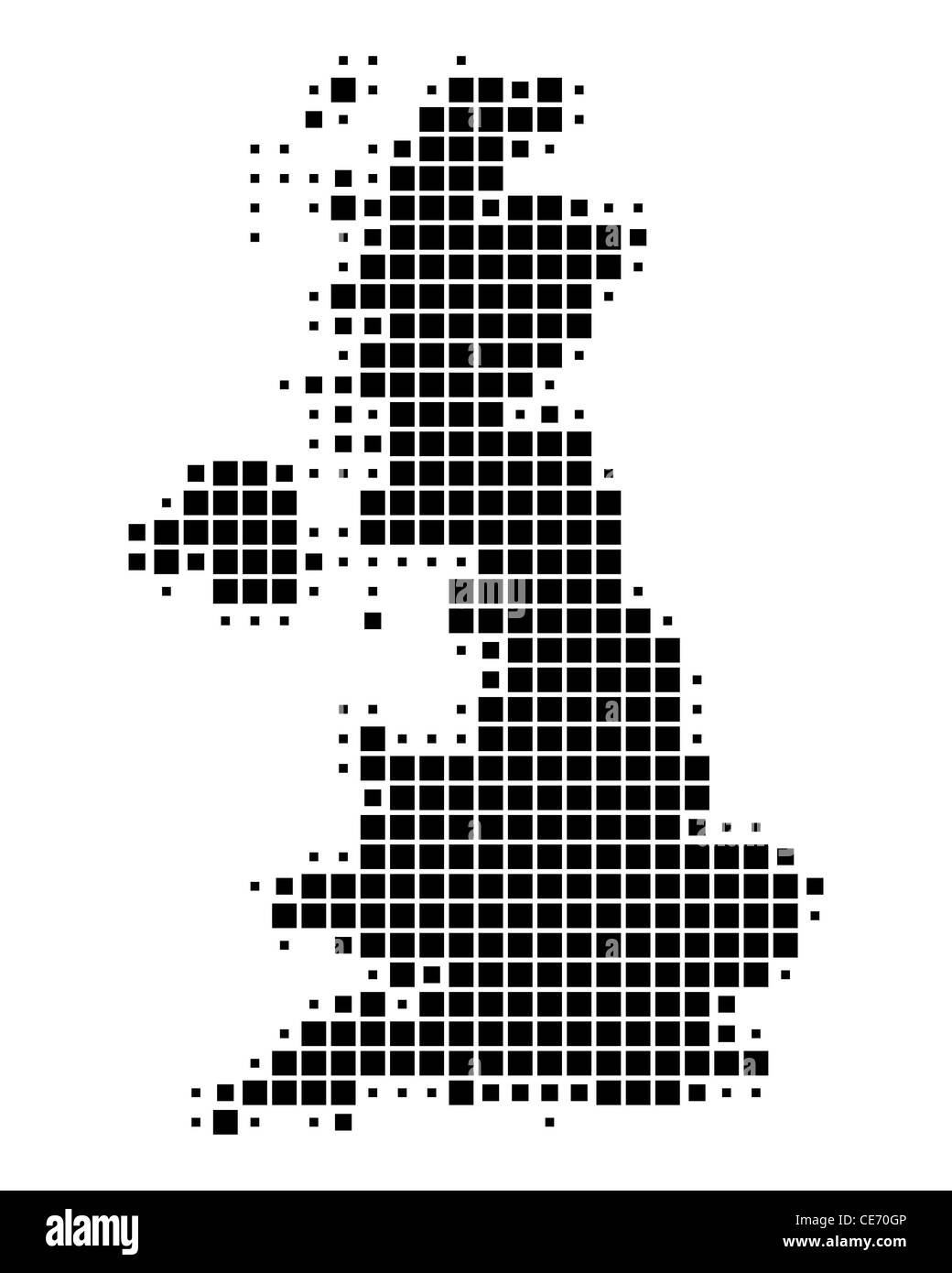 Map of Great Britain Stock Photo