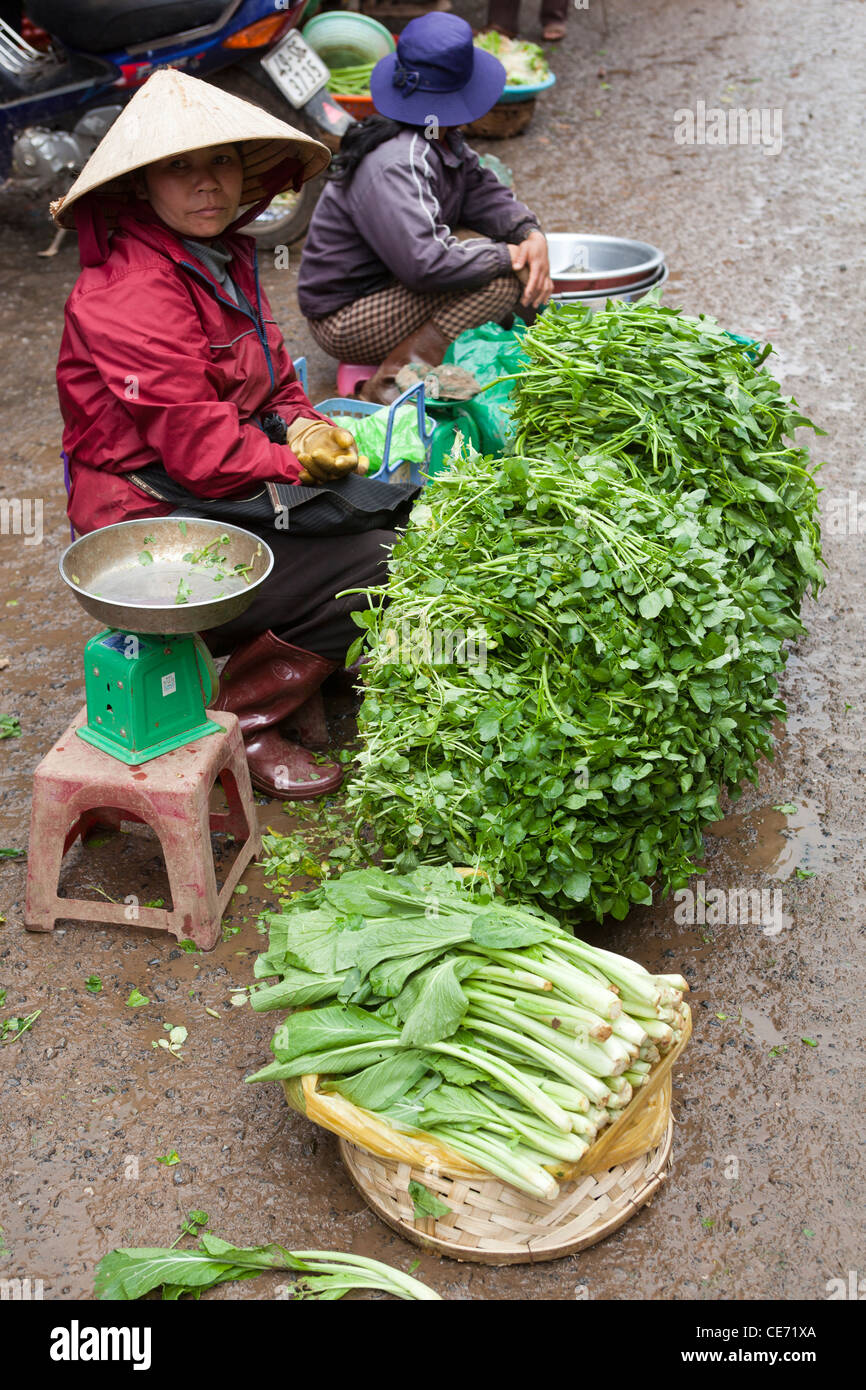 Market Stalls at Dalat Vietnam Stock Photo