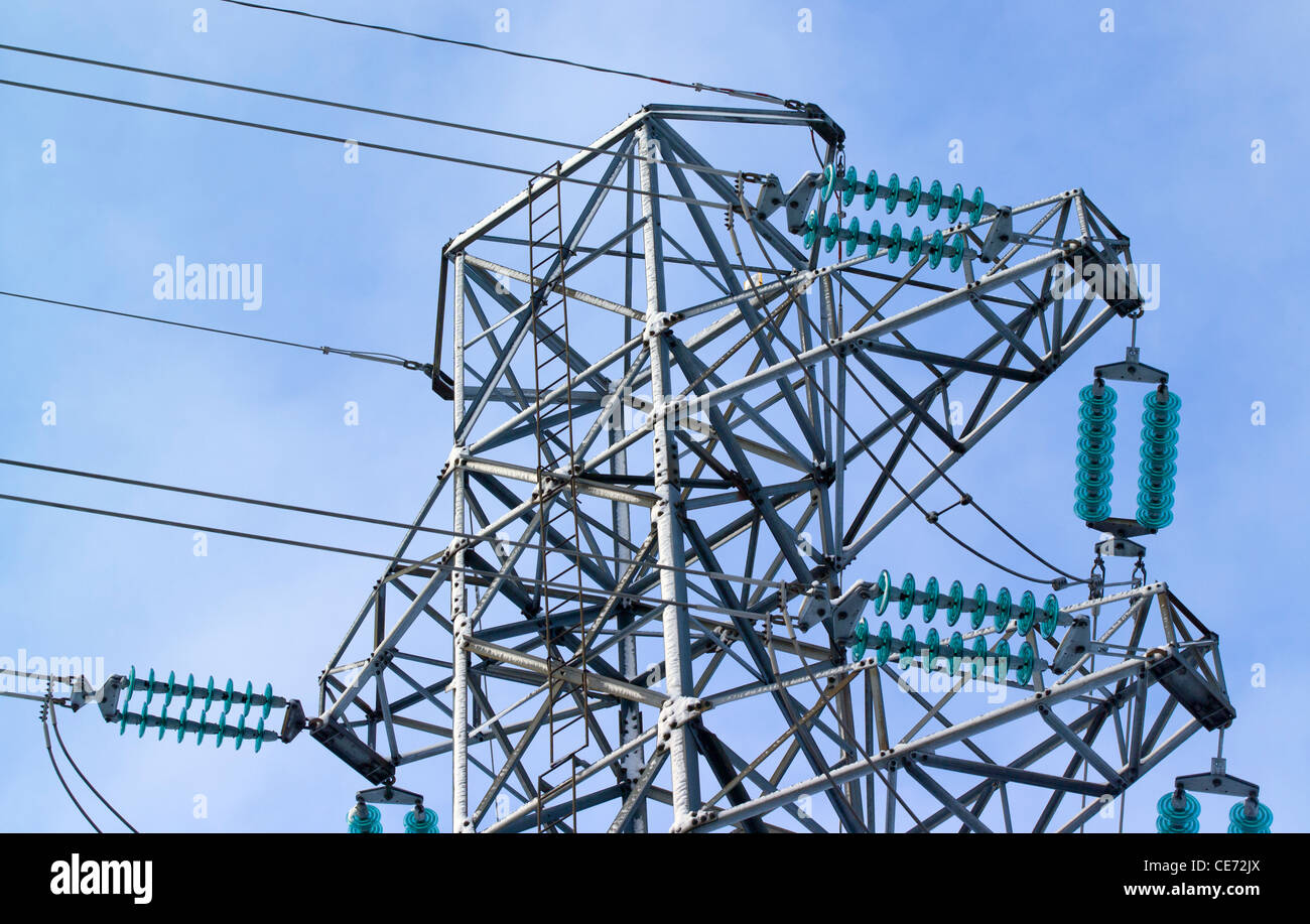 electric power lines Stock Photo Alamy