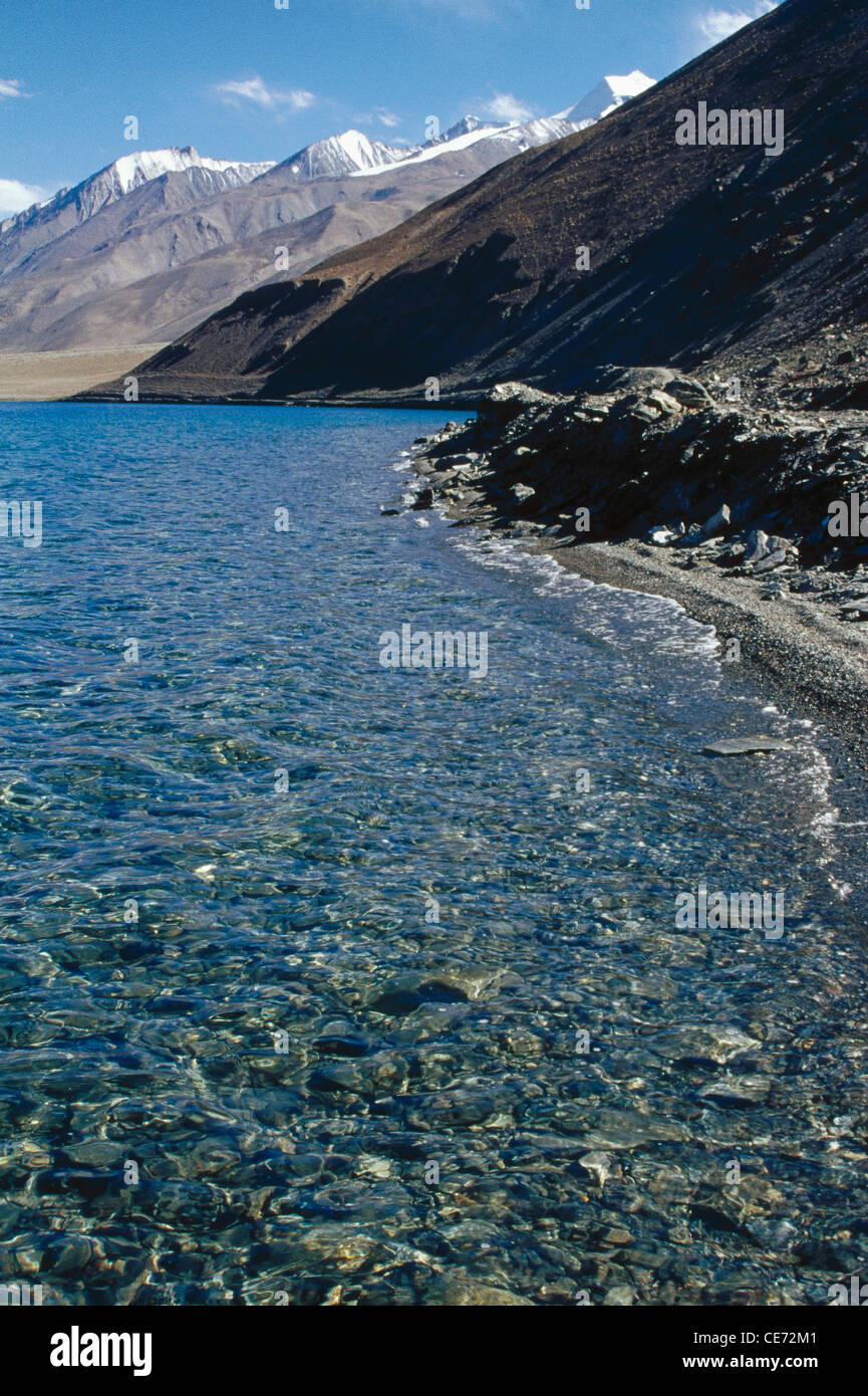 fresh clean pure water of Pangong Tso himalayan lake ladakh Jammu and