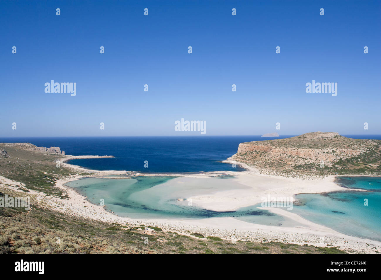 Crete: Balos beach on Gramvoussa Peninsular Stock Photo