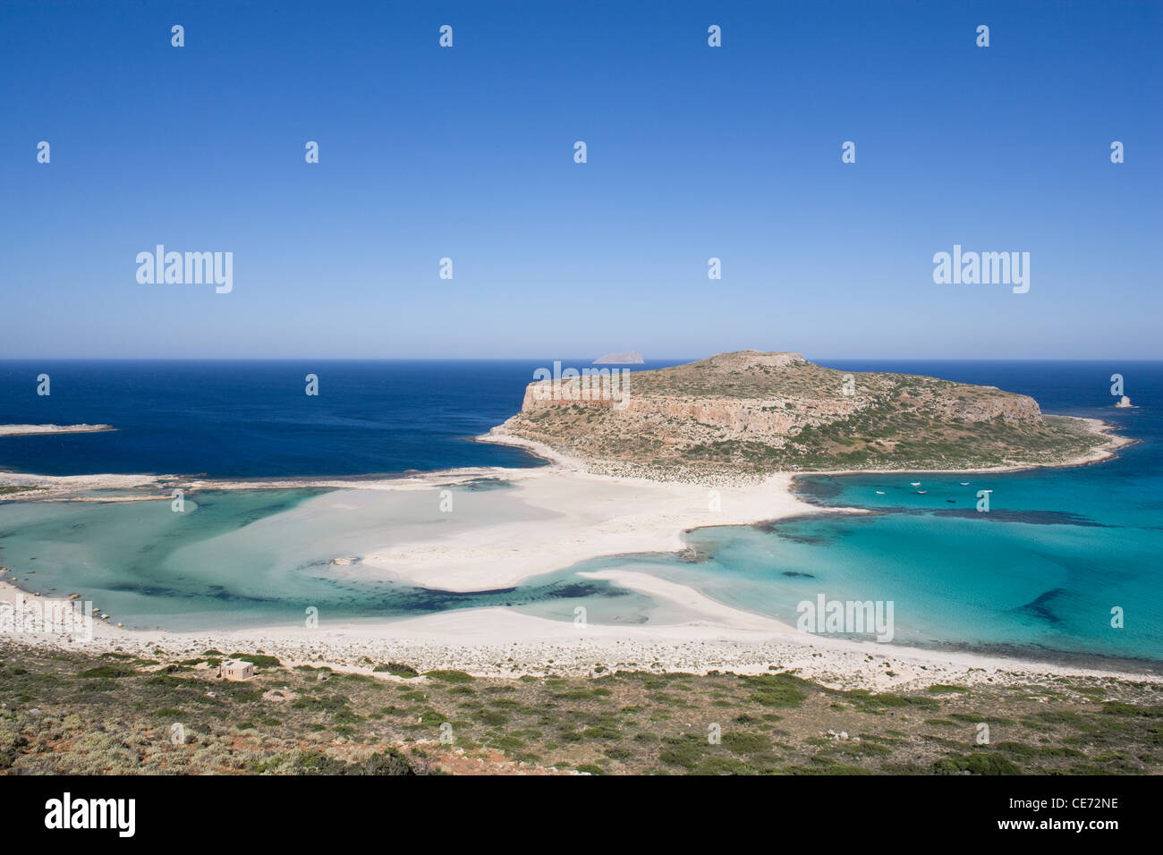 Crete: Balos Beach on Gramvoussa Peninsular Stock Photo