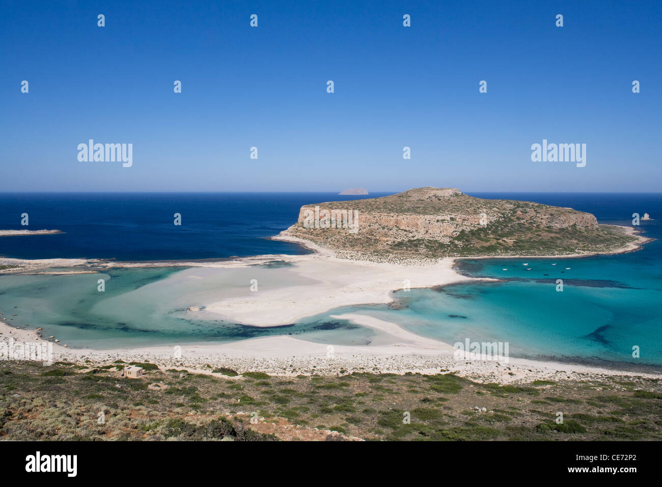 Crete: Balos Beach on Gramvoussa Peninsular Stock Photo