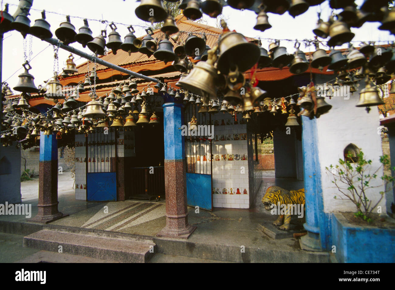HMA 84330 : Jhuladevi bell temple ranikhet covered by devotees bells ; uttar pradesh ; India Stock Photo