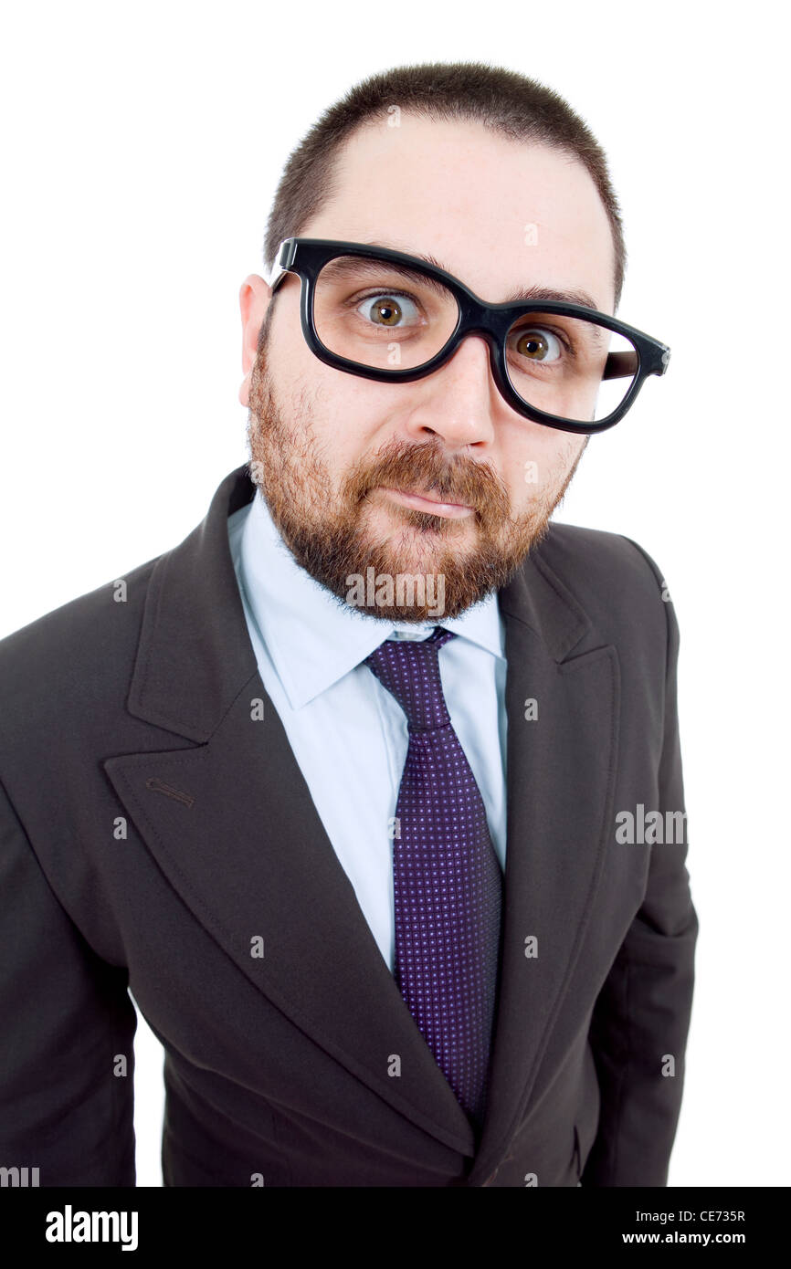 young business man portrait isolated on white Stock Photo - Alamy
