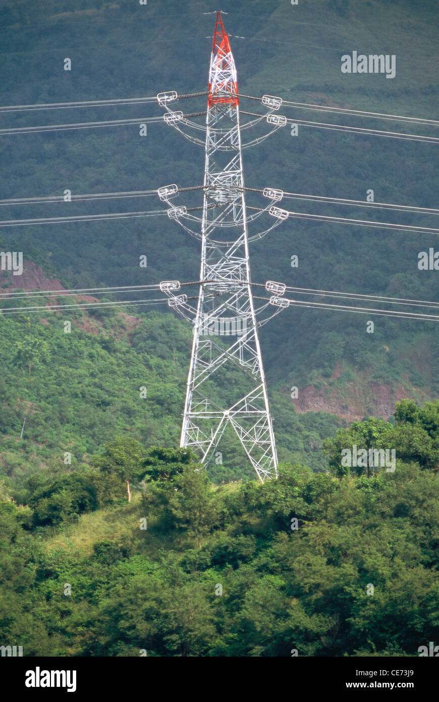 Electricity transmission tower ; Bhakra hydel project ; Nangal ; Punjab