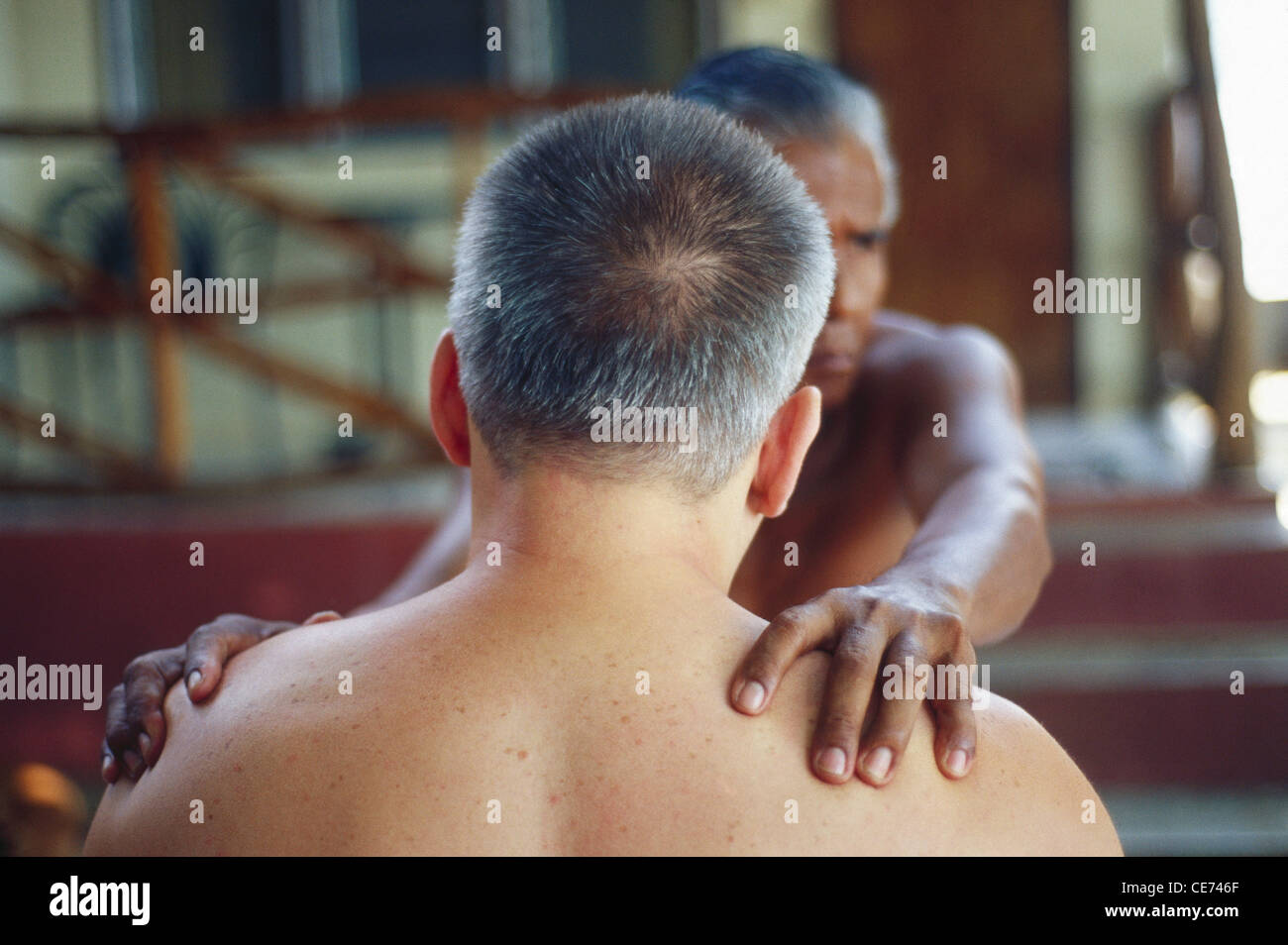 Ayurvedic medicated treatment ; thai massage ; koh samui ;  Thailand ; asia Stock Photo