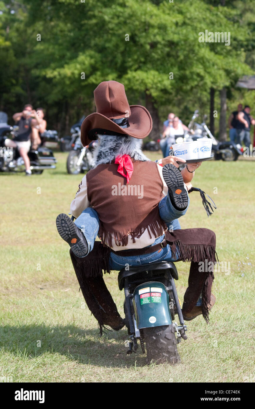Motorcycle Waitress Water Carry Event Stock Photo Alamy