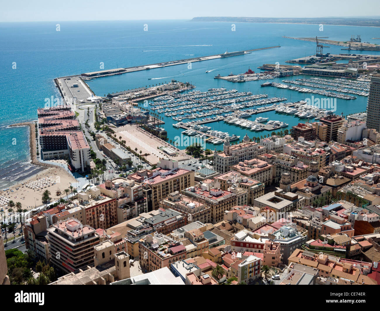 alicante harbour spain stock