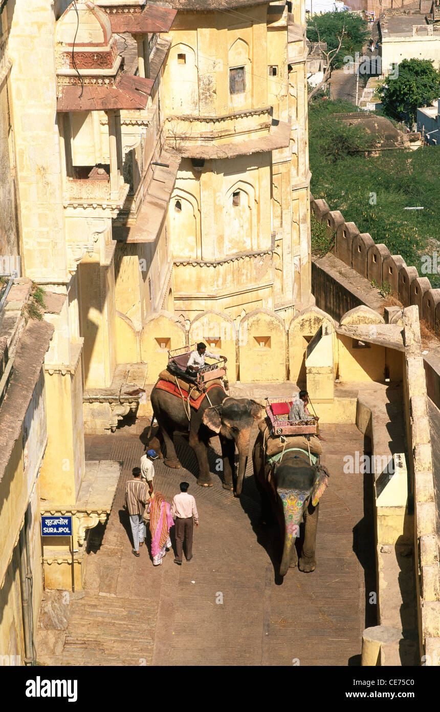 Aerial view amber fort jaipur hi-res stock photography and images - Alamy