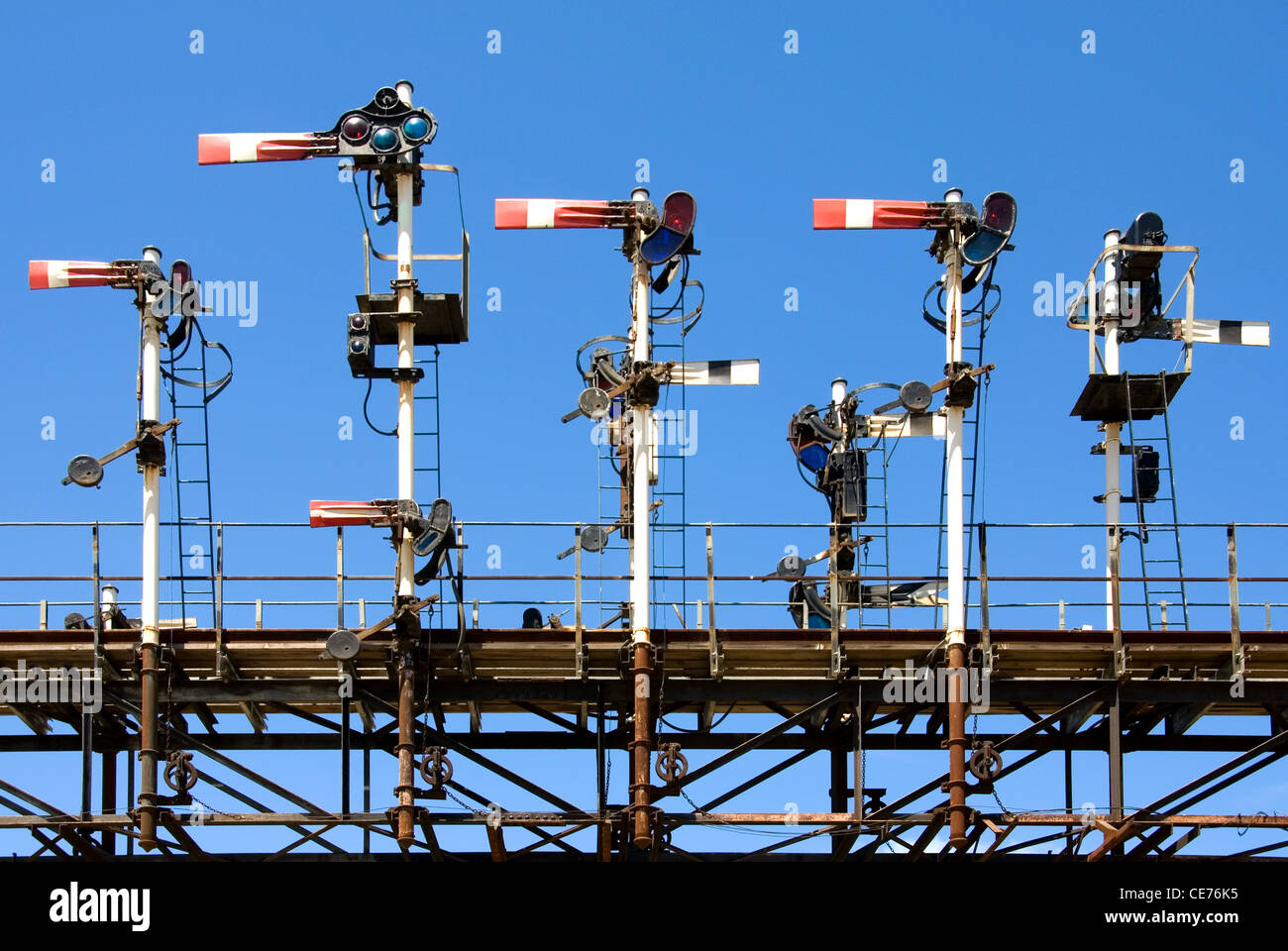 Railway Signals above railway tracks near Cootamundra Railway Station