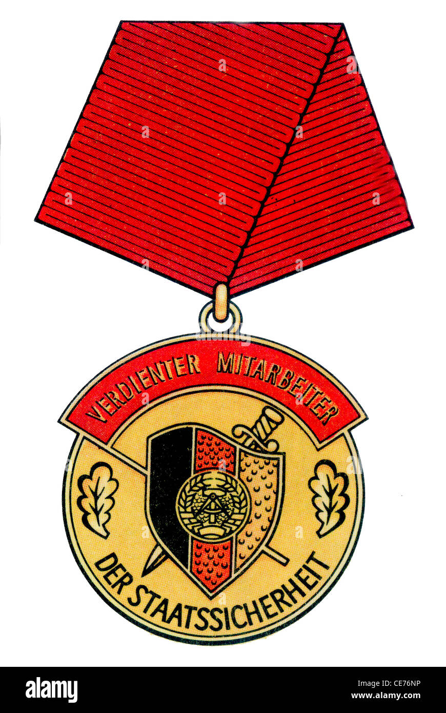 Medal of the GDR: Verdienter Mitarbeiter der Staatssicherheit. Stock Photo