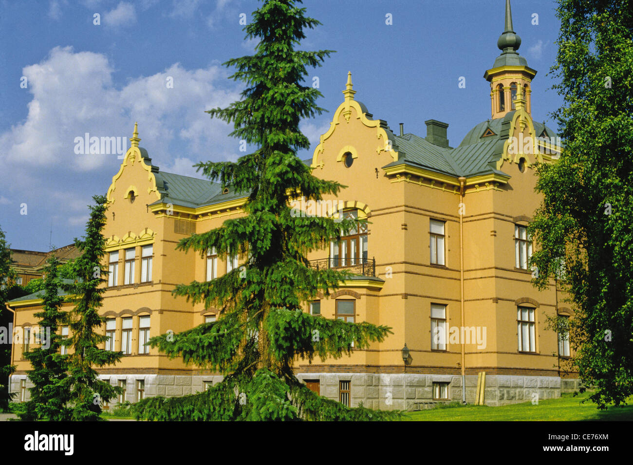 Lahti Historical Museum is housed in the former main building of Lahti Manor House in Lahti, Finland. Stock Photo