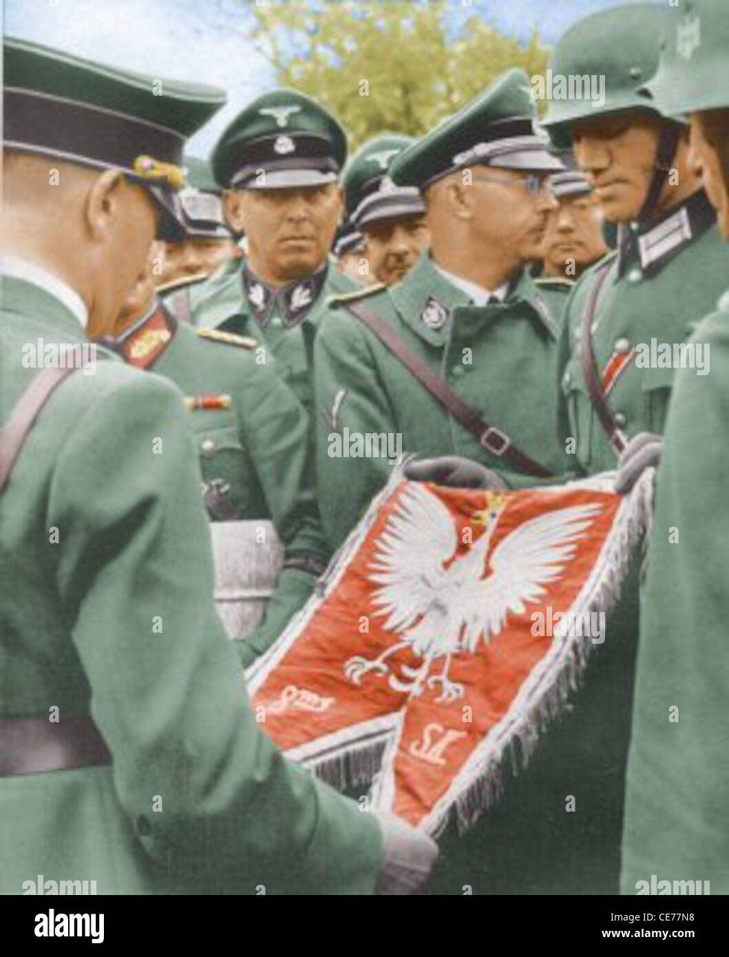 Colour images of the second world war Reichsgrenze 1939 Stock Photo