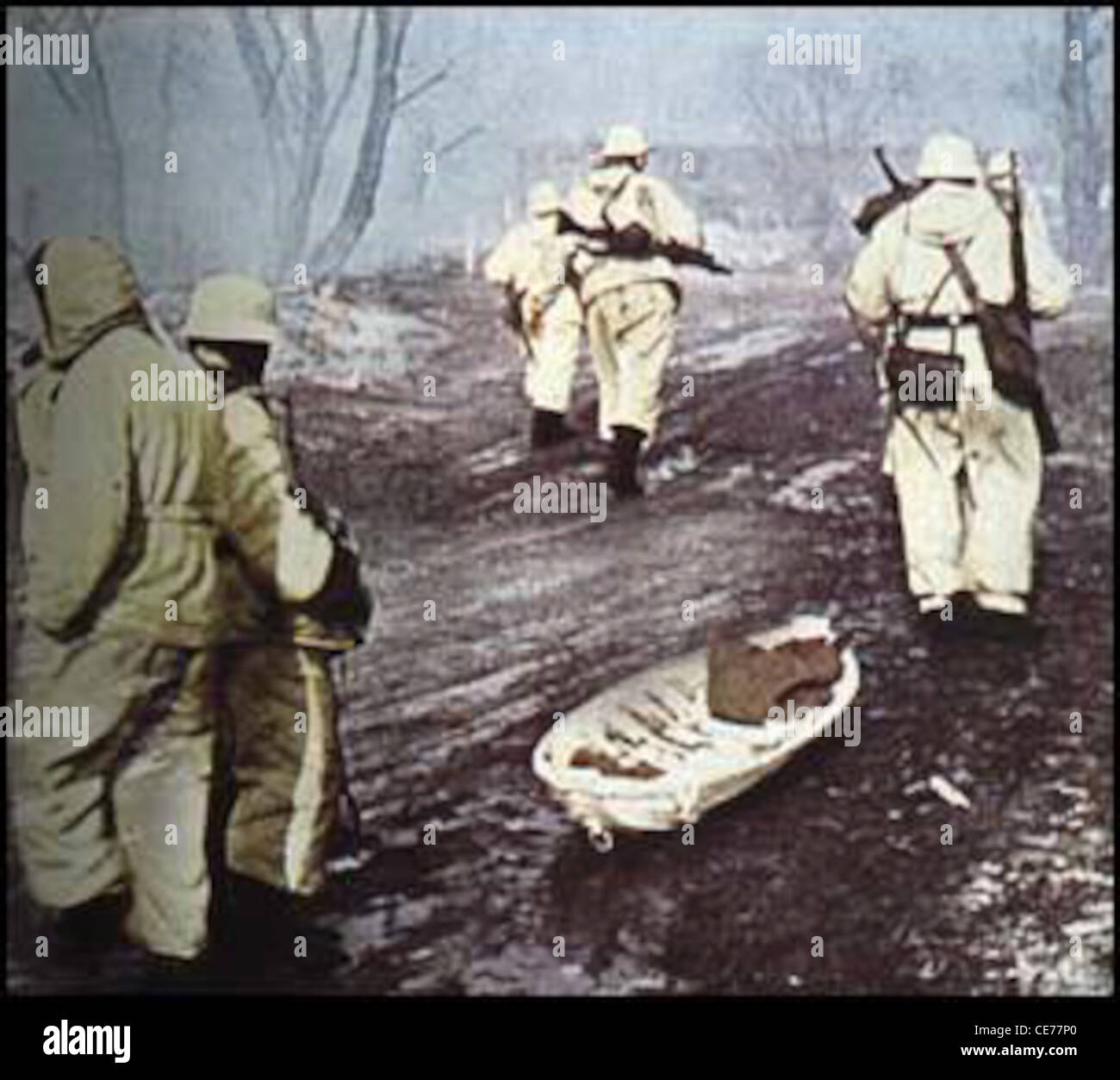 Colour images of the second world war Stock Photo